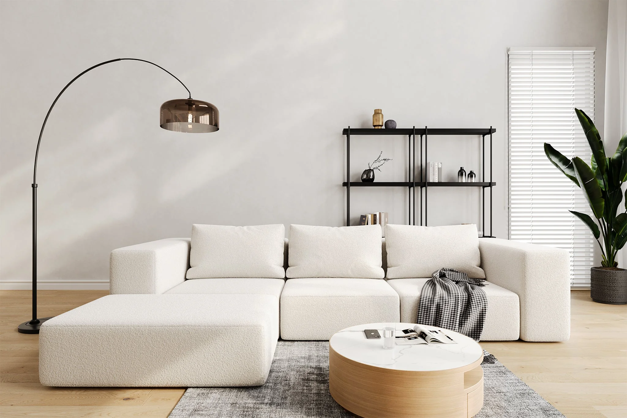 Atlas Extra Large Slipcover Modular Reversible Floor Sectional Sofa - Image 11