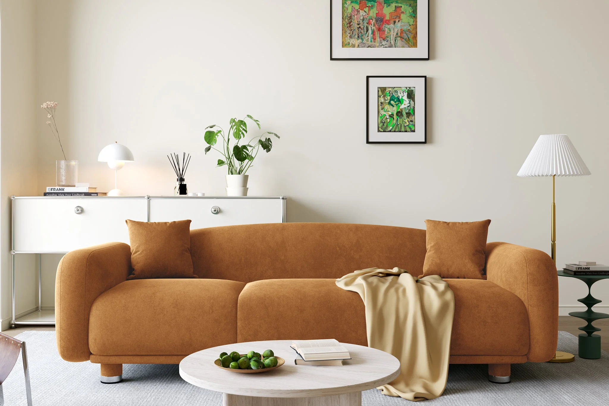 Beryl Curved 3-Seater Couch Sofa / Lounge Chair - Image 13