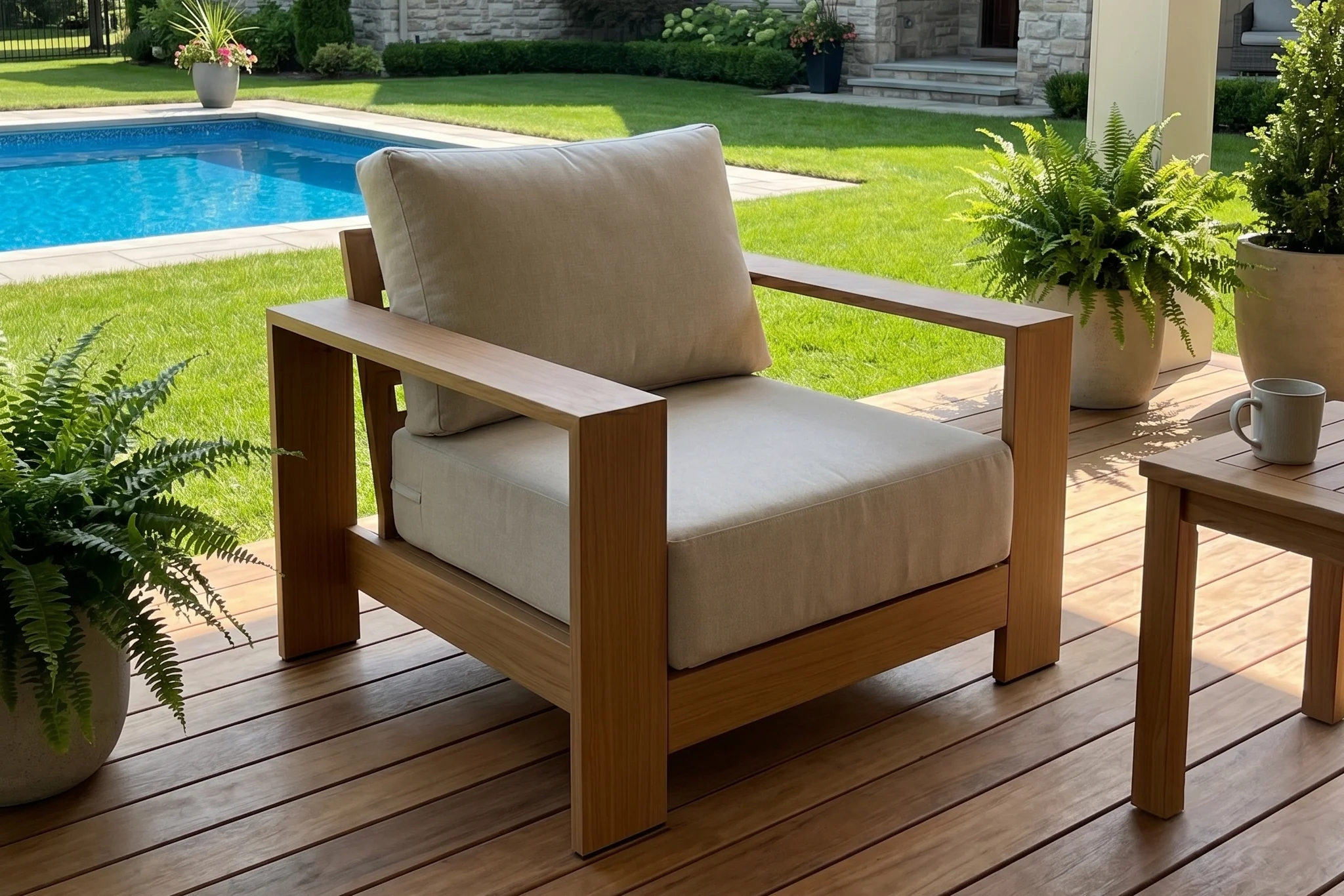 Ciela Modern Aluminum Outdoor Sofa Set with Cushions - Image 14