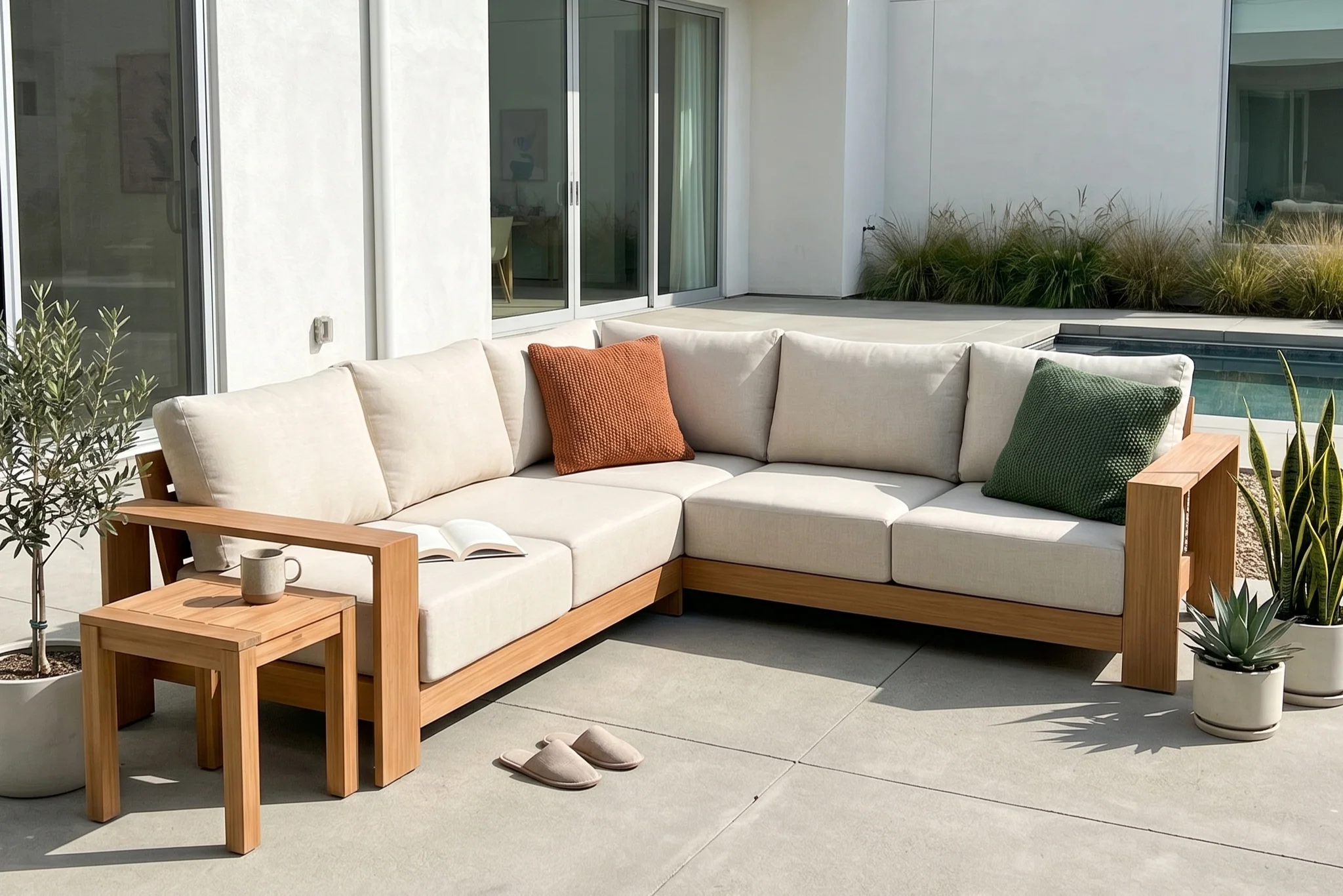 Ciela Modern Aluminum Outdoor Sofa Set with Cushions - Image 24