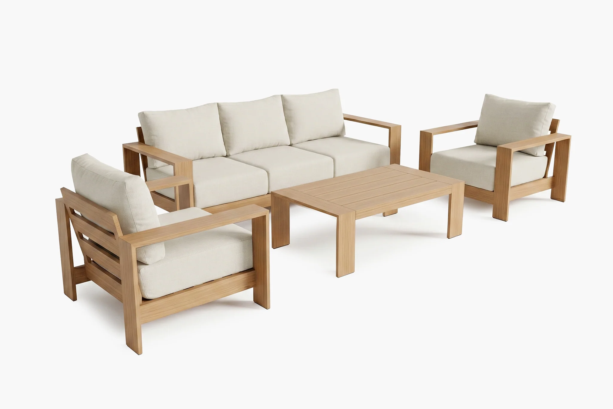 Ciela Modern Aluminum Outdoor Sofa Set with Cushions - Image 42