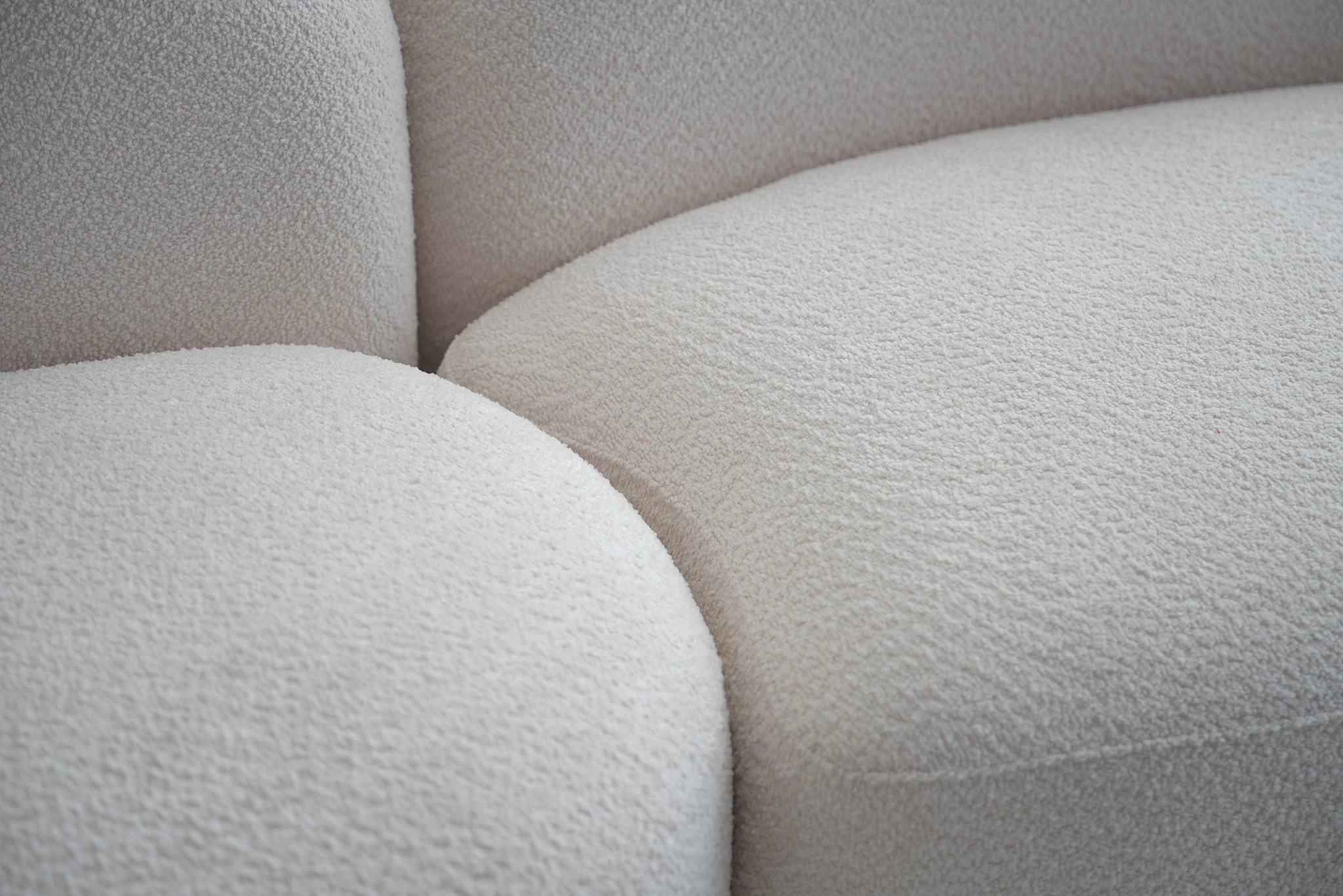 Cresmo Wool-like Curved 2-Piece Chaise Sectional / 2-Seater Couch Sofa / Lounge Chair - Image 10