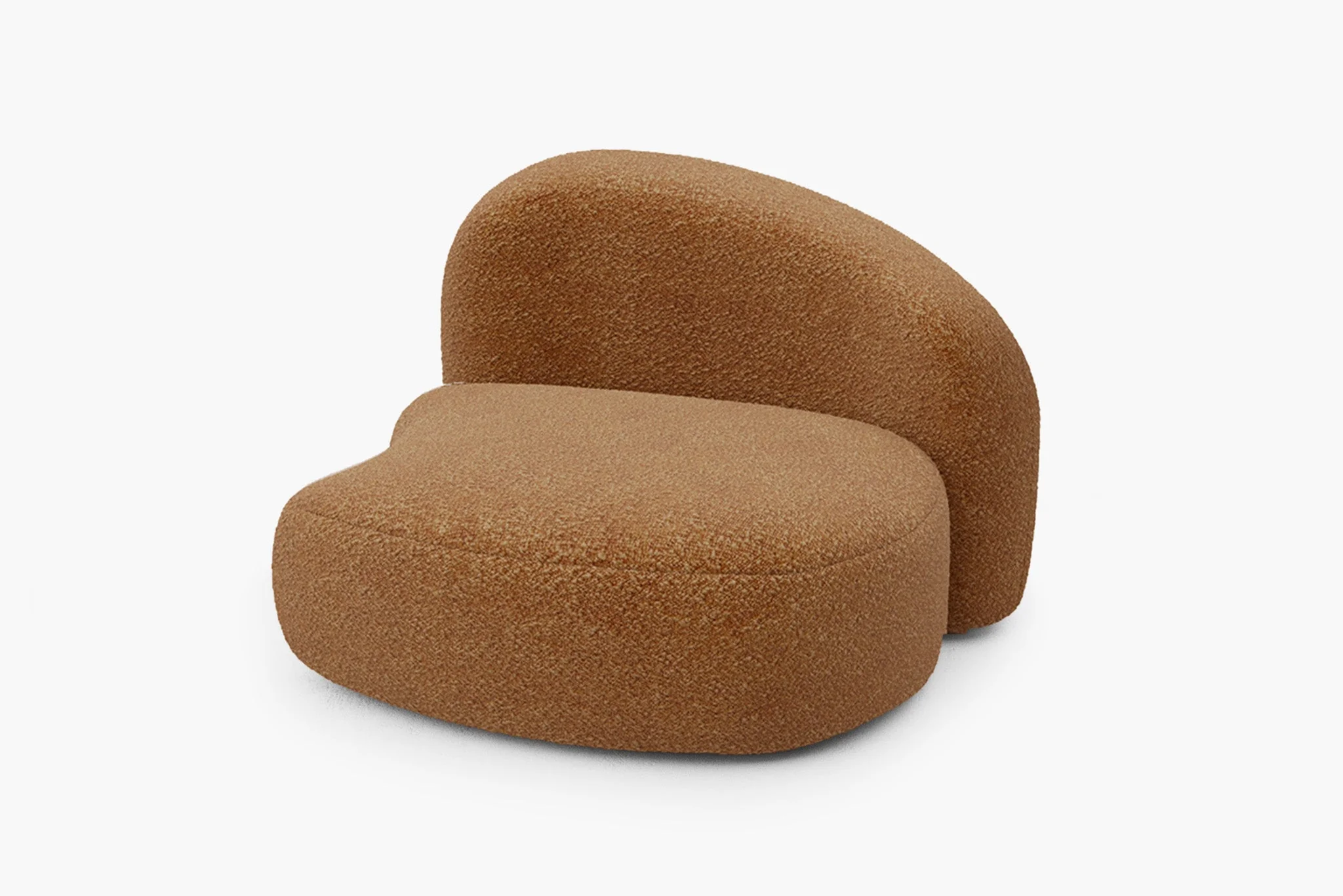 Cresmo Wool-like Curved 2-Piece Chaise Sectional / 2-Seater Couch Sofa / Lounge Chair - Image 52