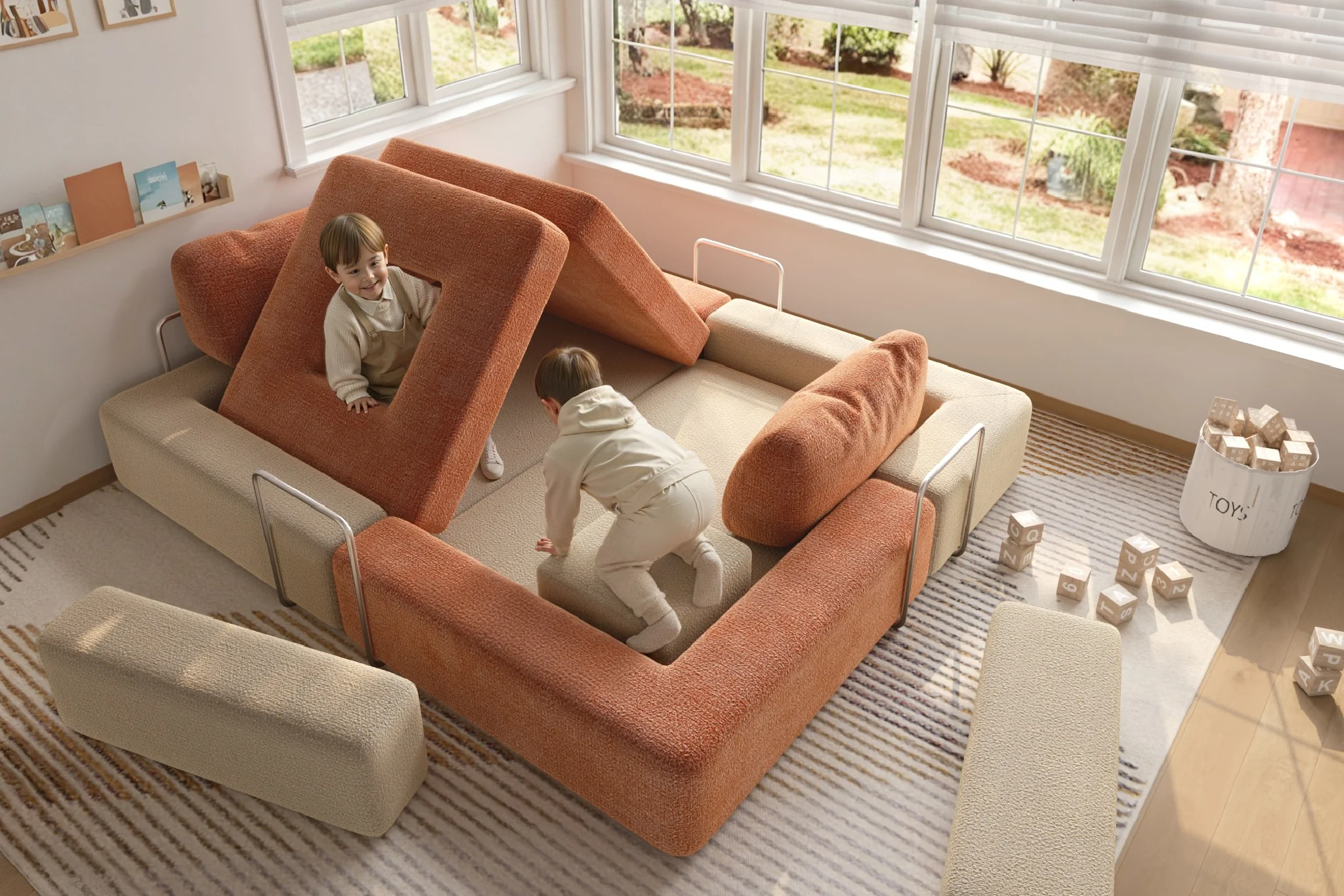 CushyLand Modular Kids Play Sofa - Image 3