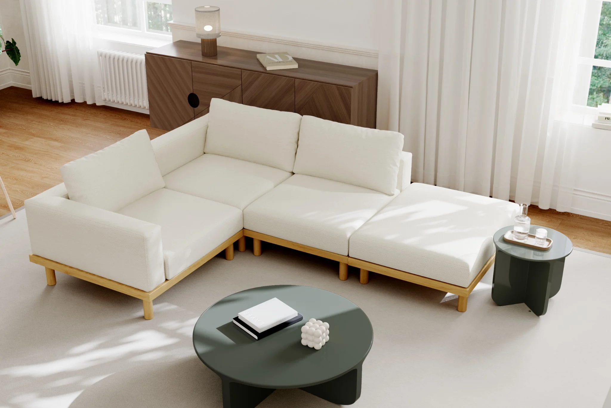 Lumi Slipcover Modular Reversible Sectional Sofa - Image 15