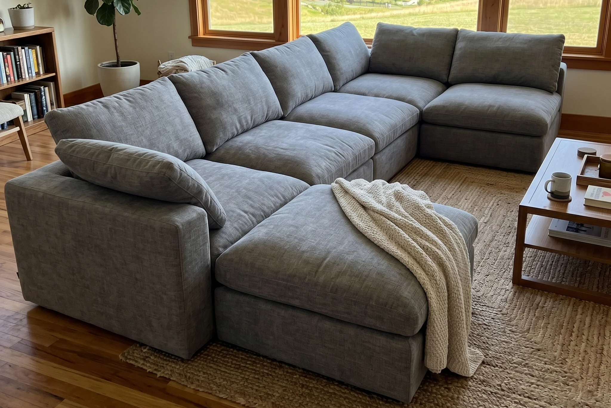 Maven Slipcover Modular Reversible Sectional Cloud Couch - Image 107