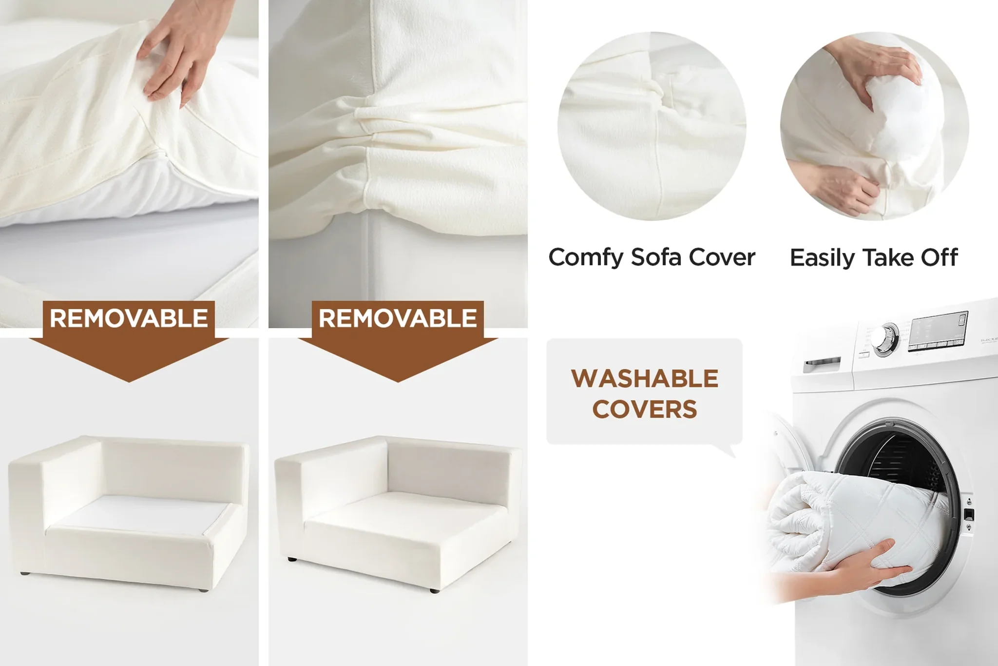 Maven Slipcover Modular Reversible Sectional Cloud Couch - Image 108