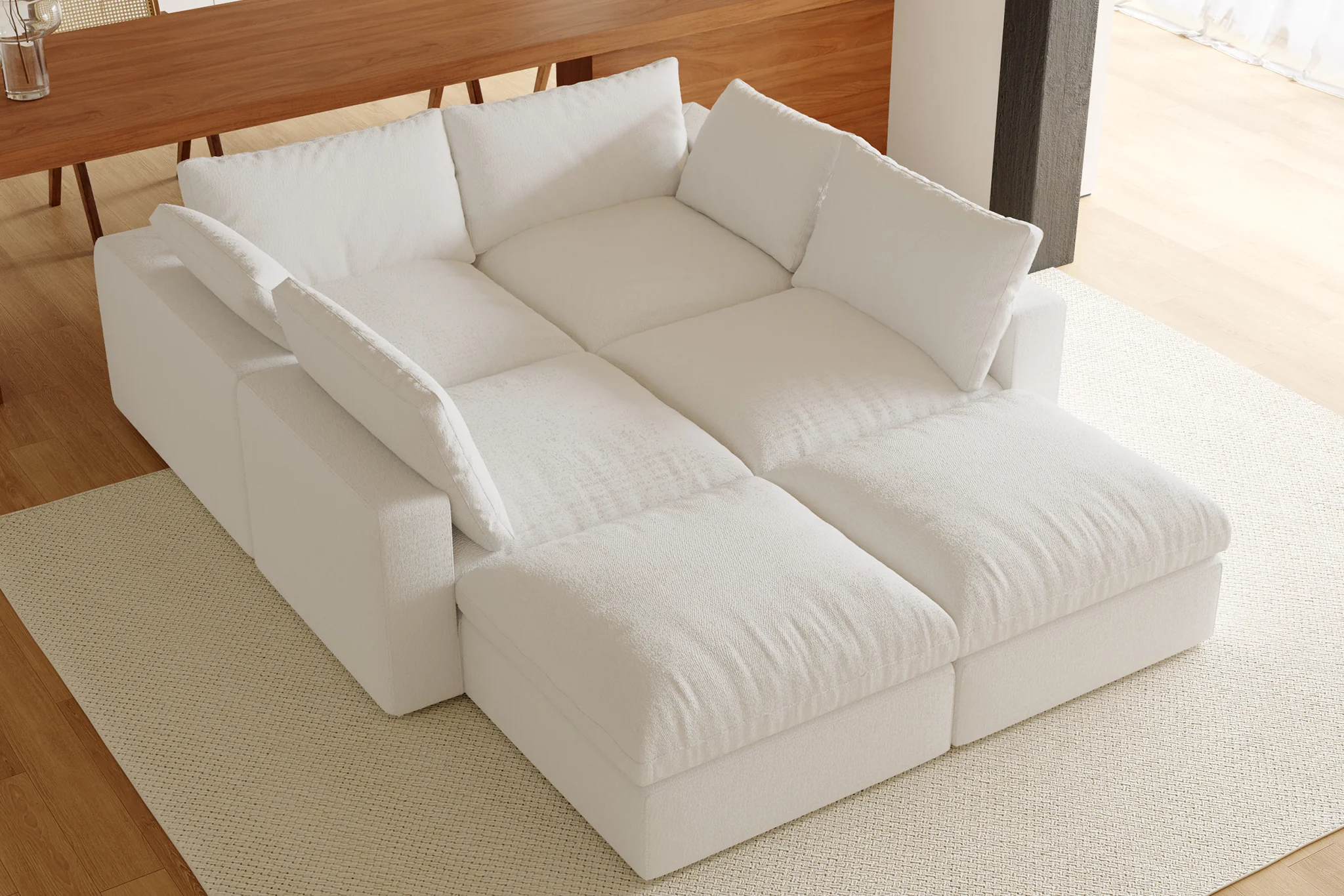 Maven Slipcover Modular Reversible Sectional Cloud Couch - Image 30
