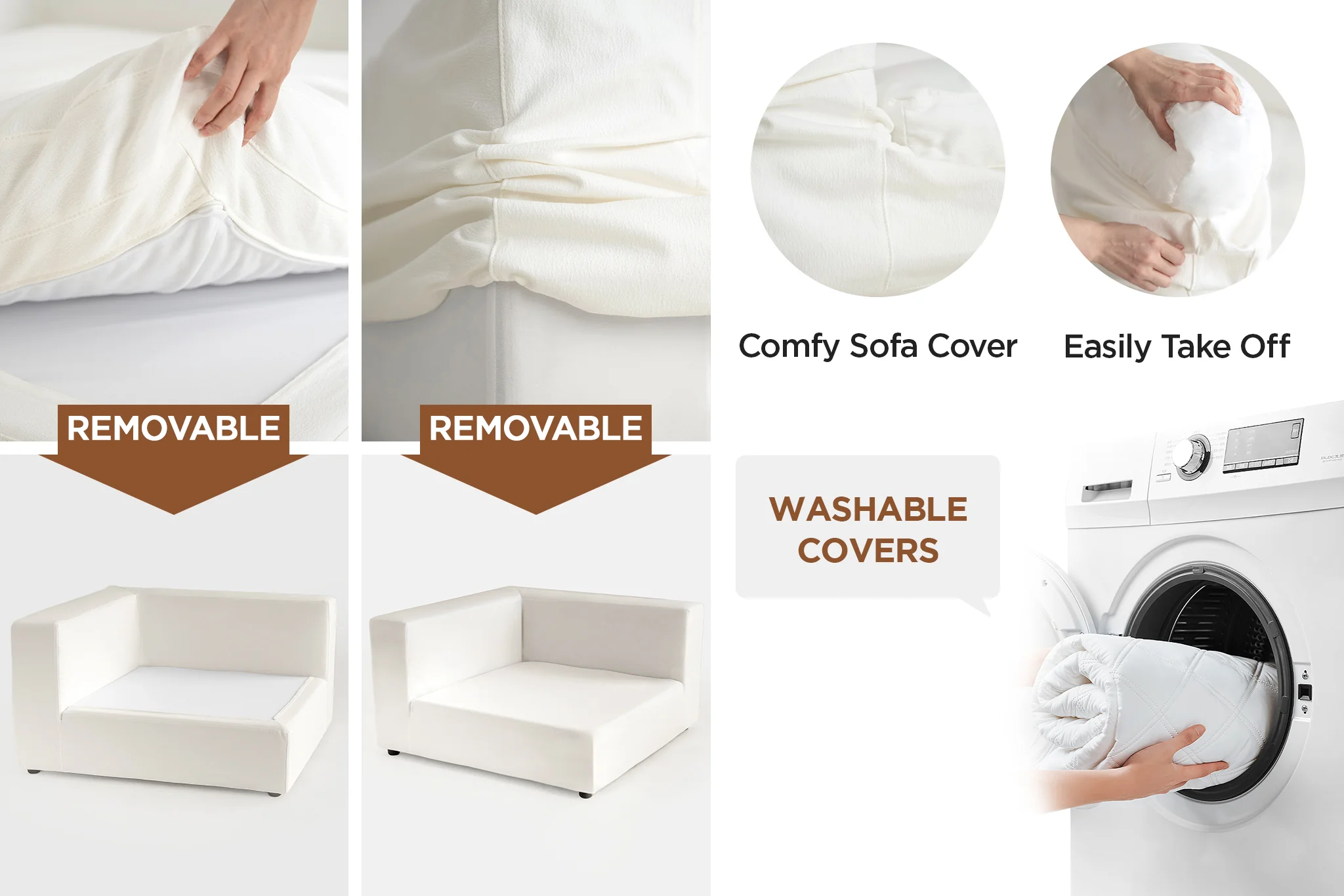 Maven Slipcover Modular Reversible Sectional Cloud Couch - Image 36