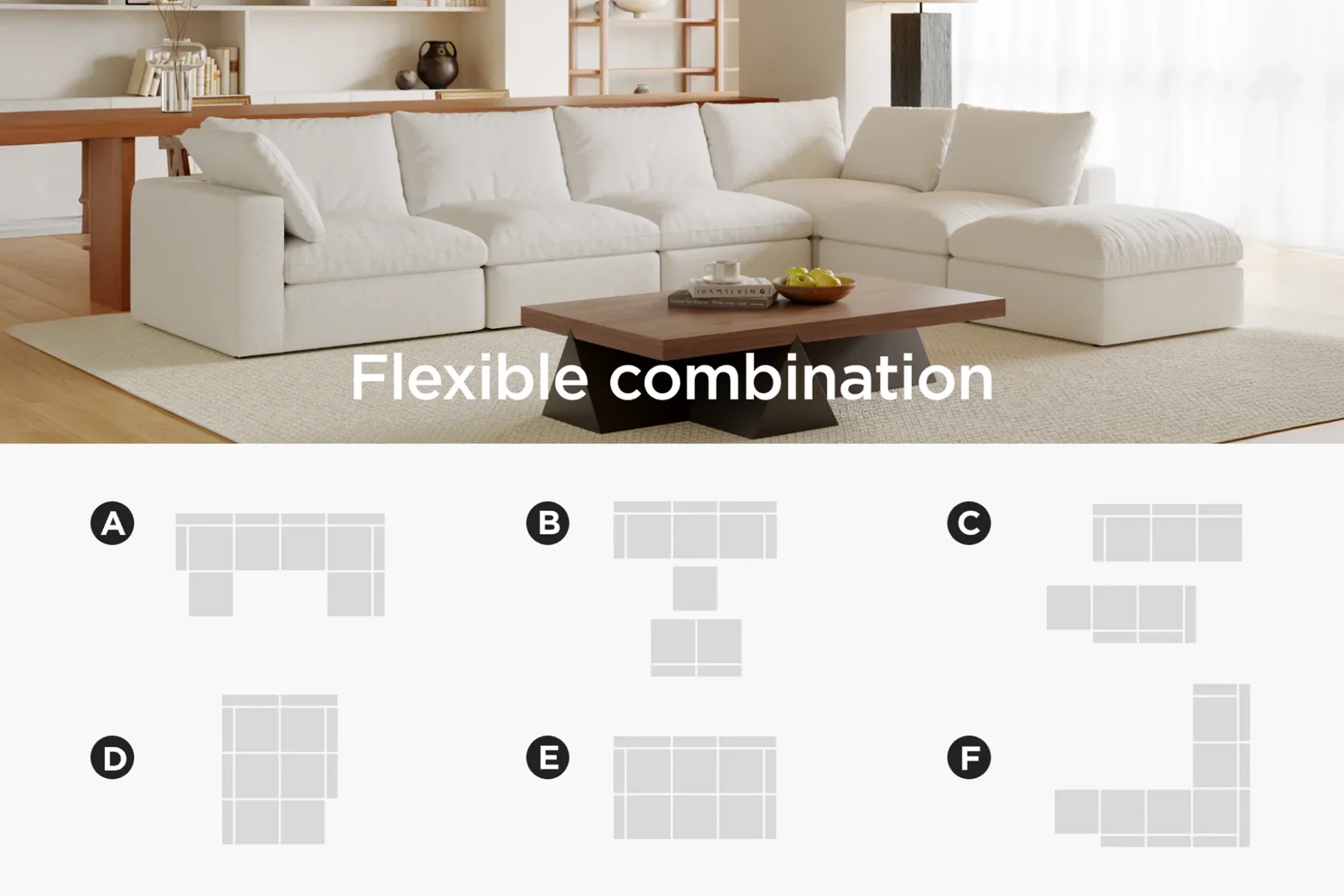 Maven Slipcover Modular Reversible Sectional Cloud Couch - Image 91