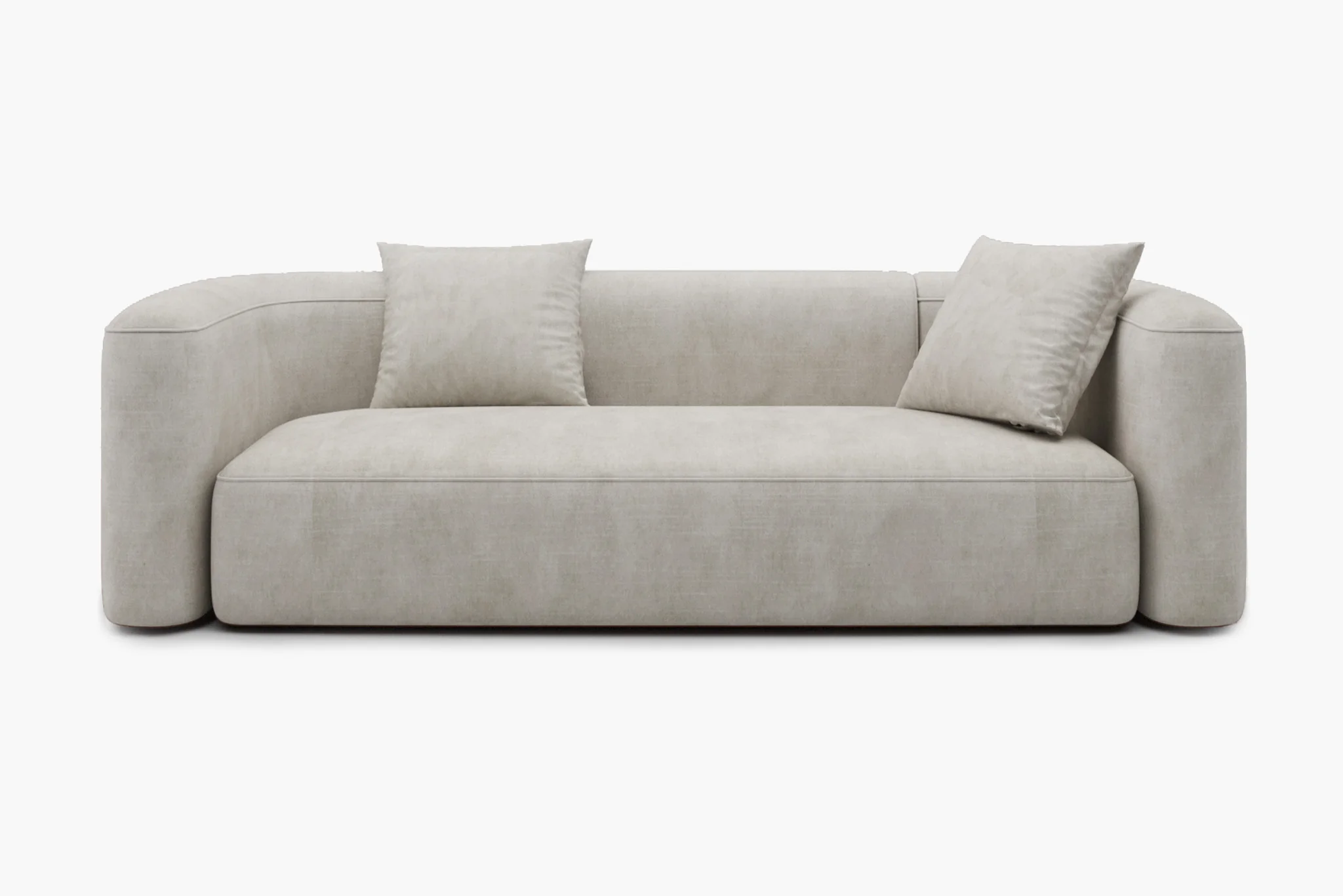 Mellow Velvet Curved 2-Piece Chaise Sectional / 3-Seater Couch Sofa / Lounge Chair - Image 23