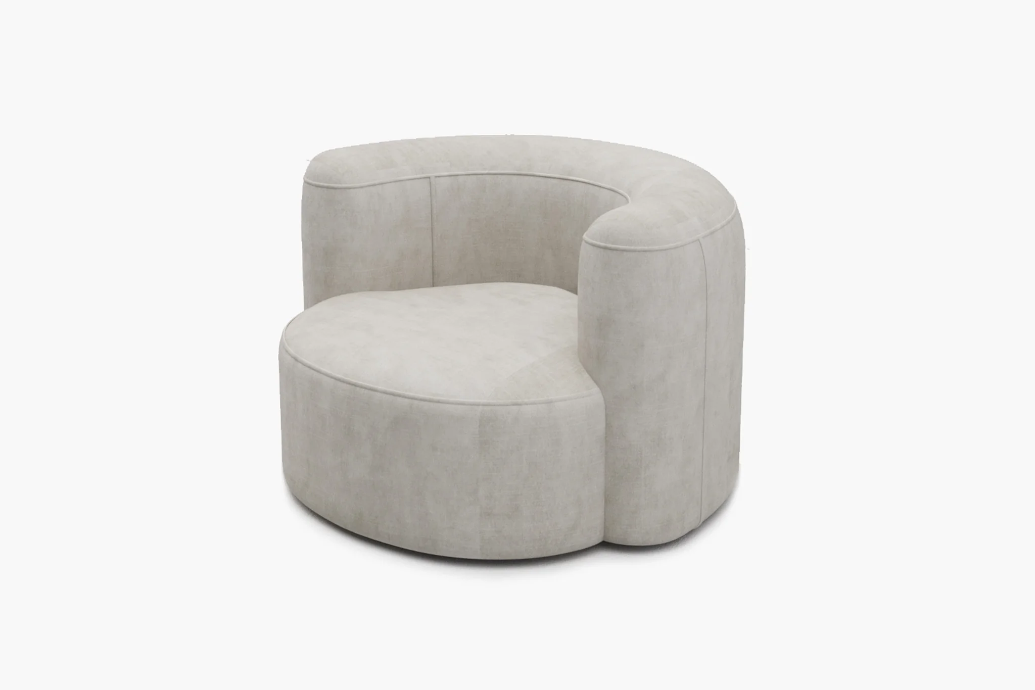 Mellow Velvet Curved 2-Piece Chaise Sectional / 3-Seater Couch Sofa / Lounge Chair - Image 31