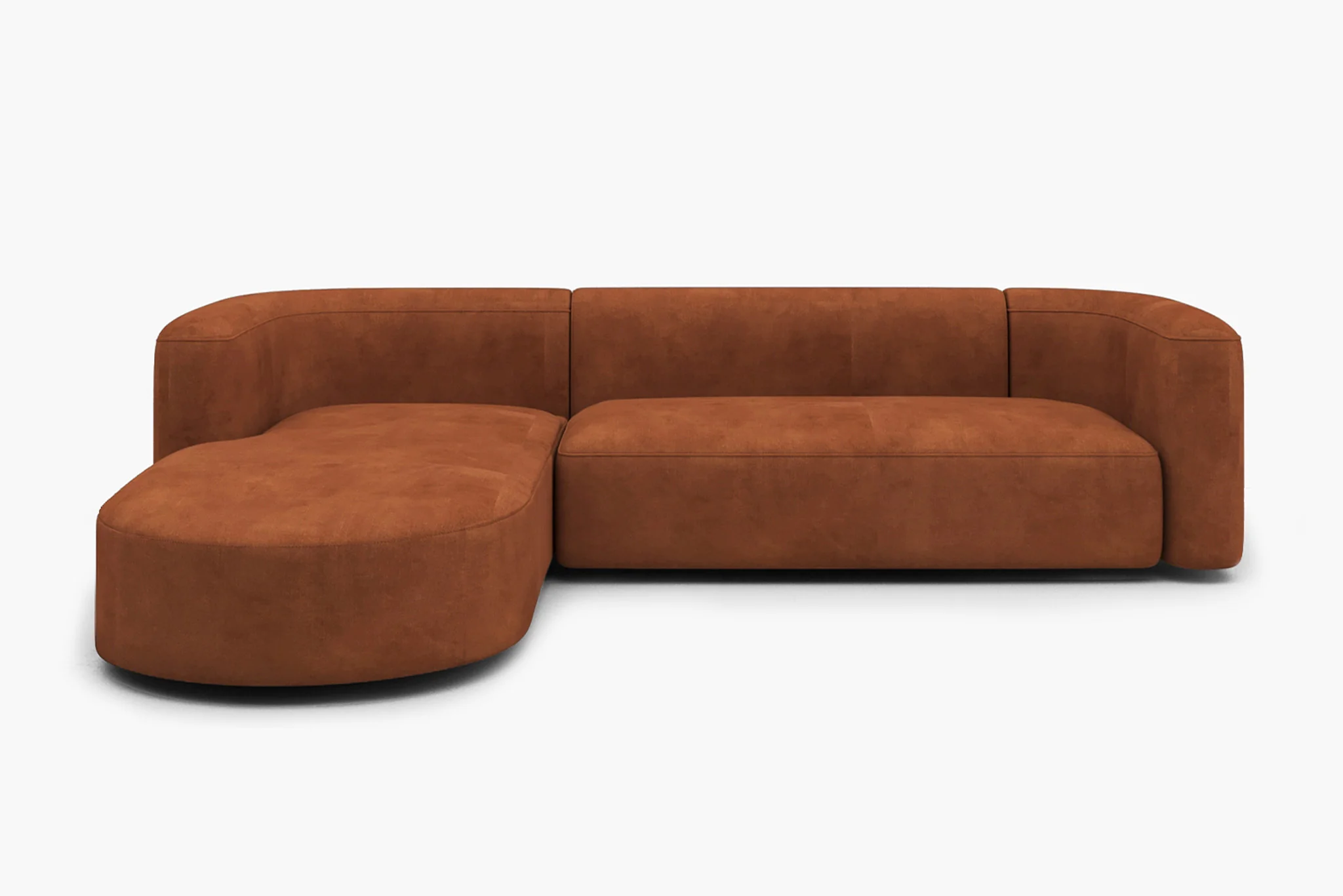 Mellow Velvet Curved 2-Piece Chaise Sectional / 3-Seater Couch Sofa / Lounge Chair - Image 40