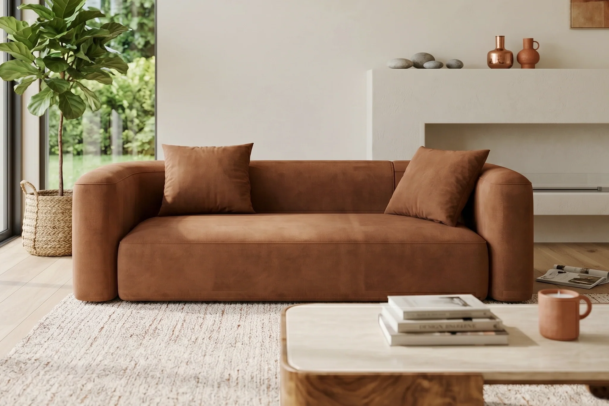 Mellow Velvet Curved 2-Piece Chaise Sectional / 3-Seater Couch Sofa / Lounge Chair - Image 48