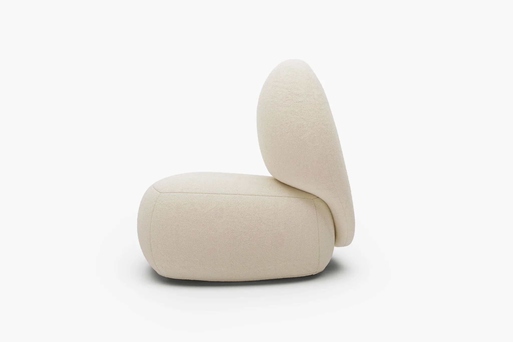 Moony Fleece Curved Accent Chair - Image 11