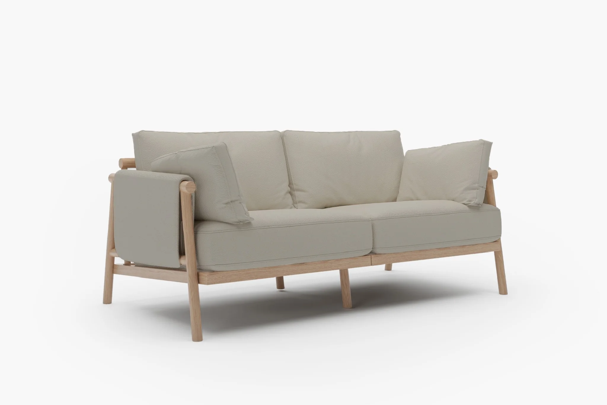 Moss Wood Grain Aluminum Indoor Sofa - Image 13