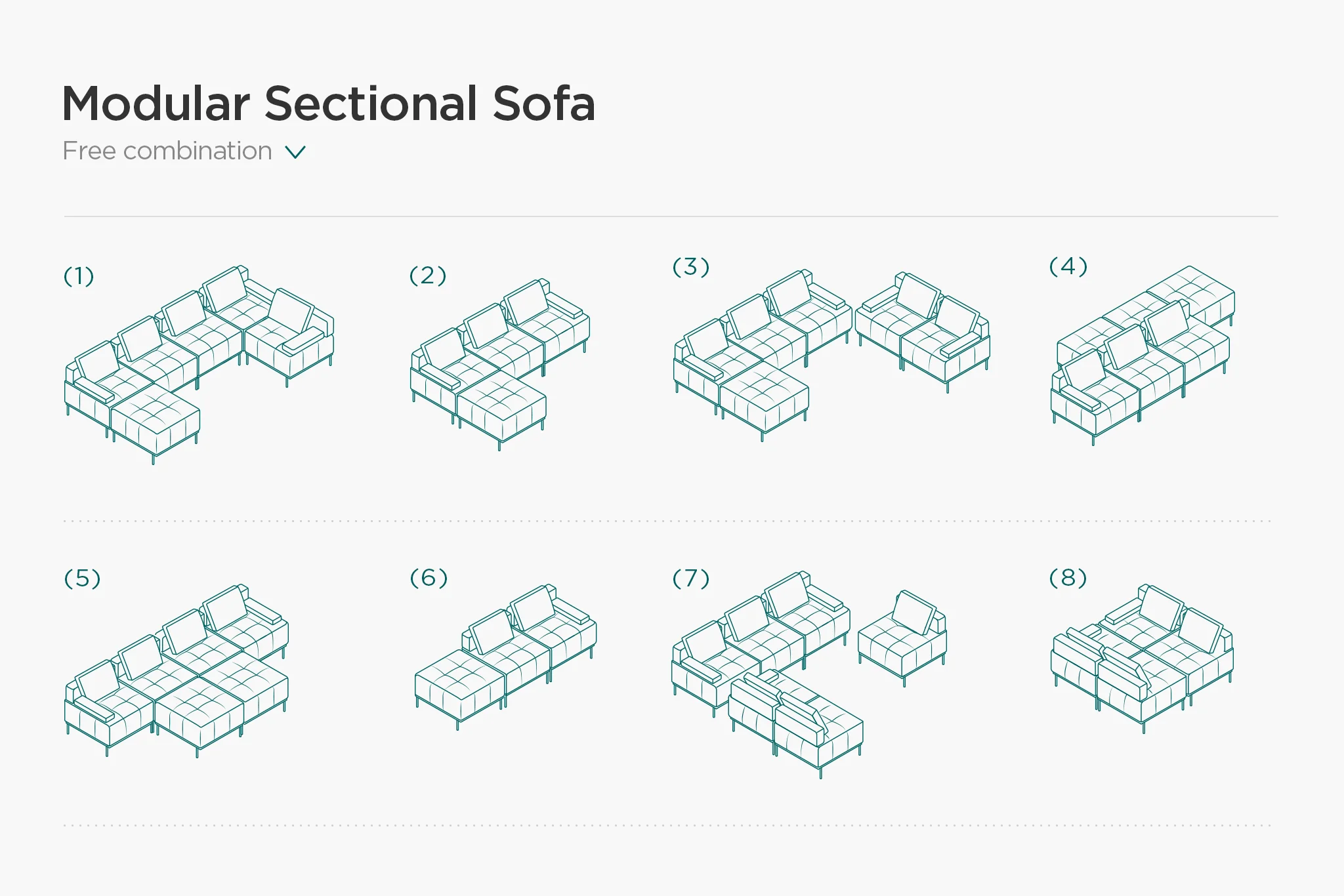 Nivala Suedette Reversible Modular Sofa - Image 34