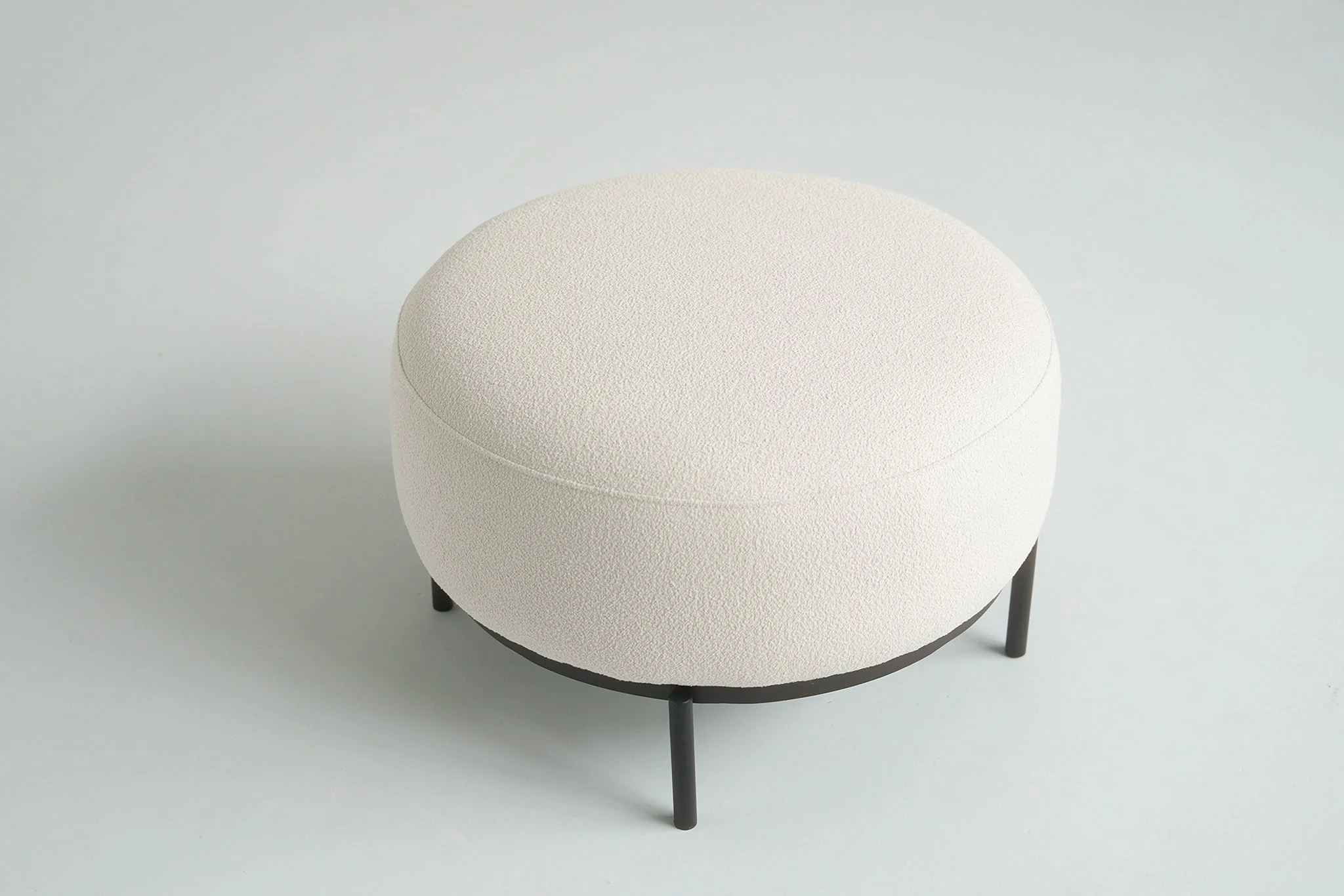 Orla Boucle Round Lounge Chair and Ottoman - Image 11