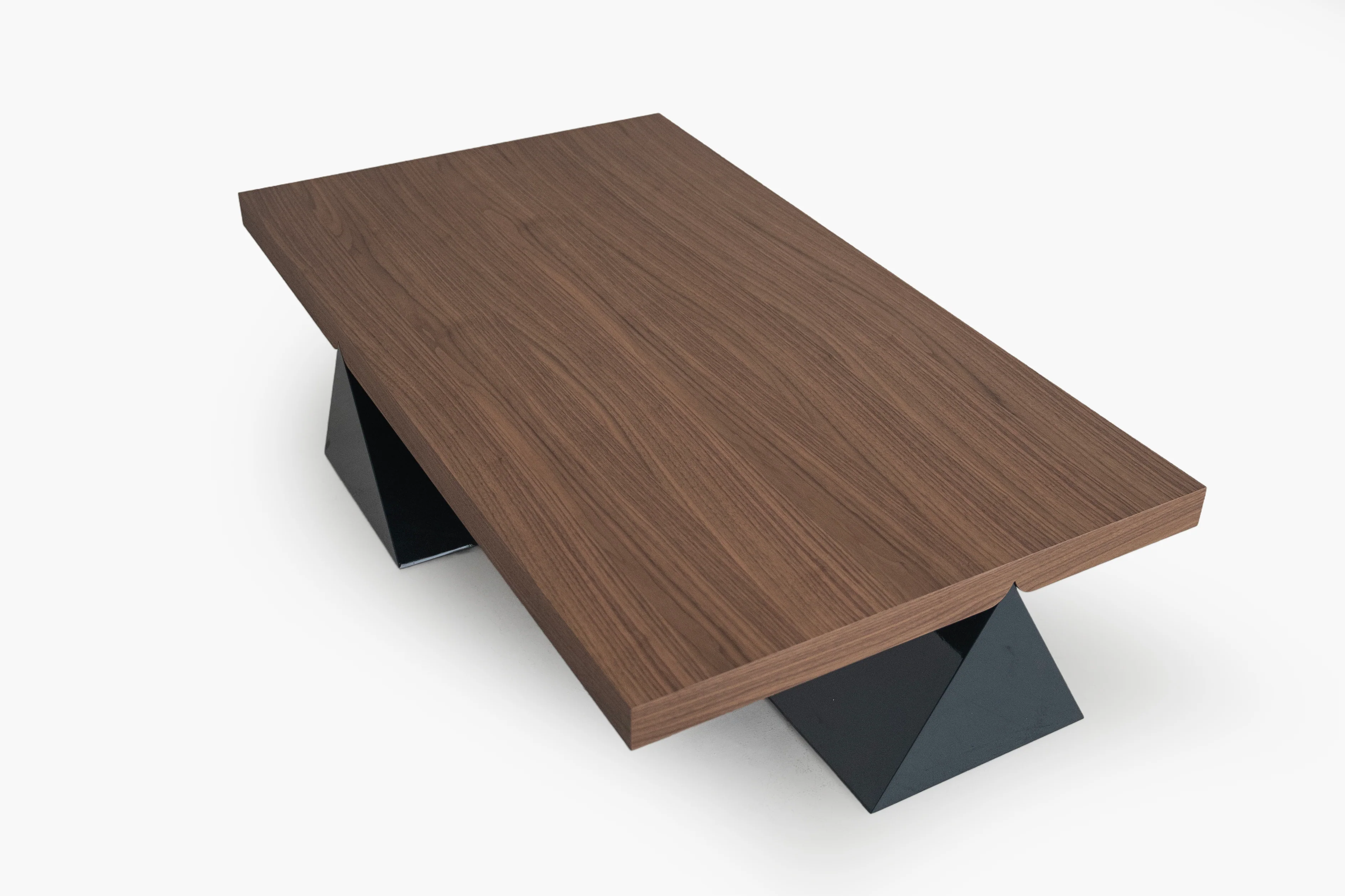 Peak Low Rectangular Coffee Table with Geometric Base - Image 5