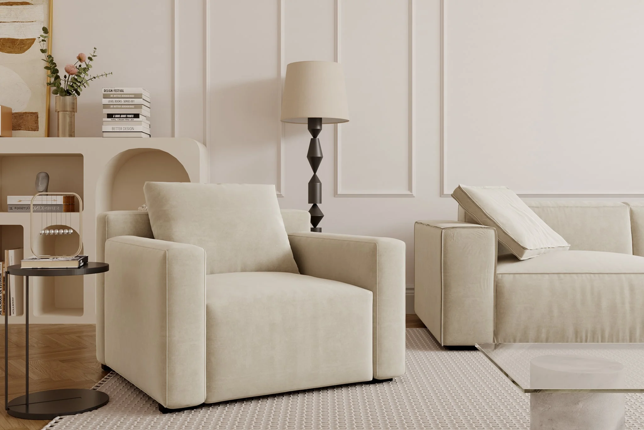 Persia Suedette Accent Armchair - Image 3
