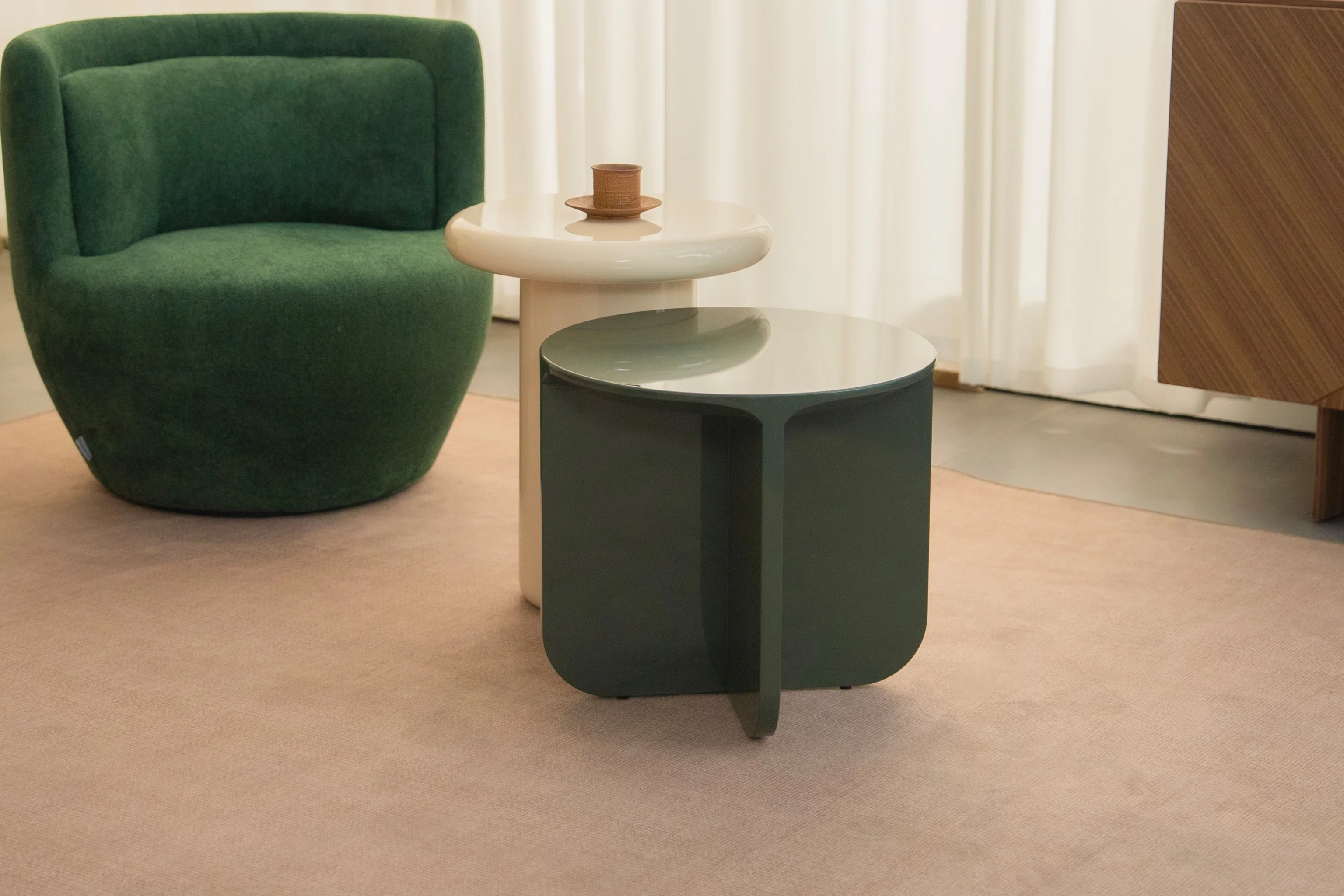 Petal Round Coffee Table with Side Table Set - Image 20