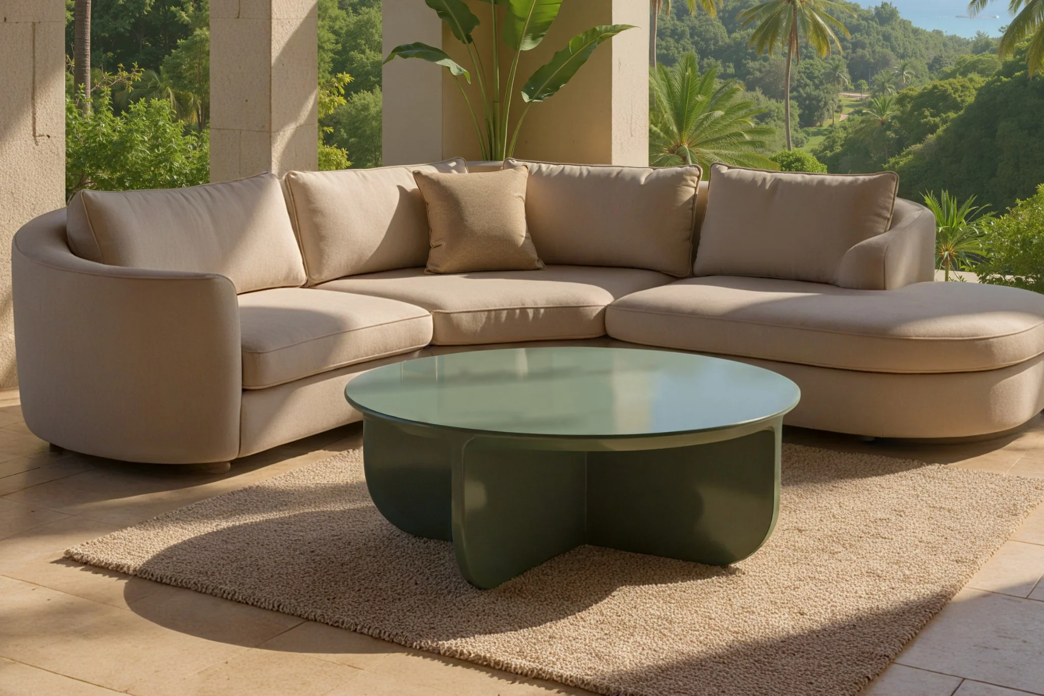 Petal Round Coffee Table with Side Table Set - Image 8