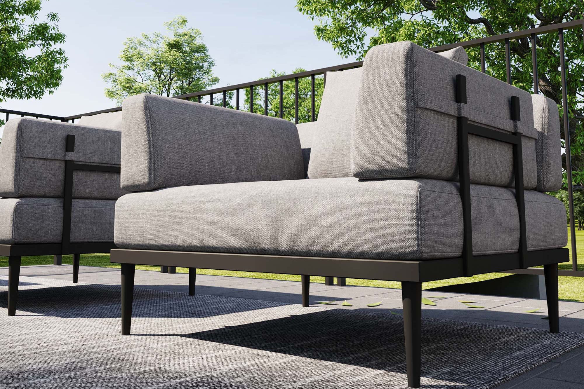 Terra Modular Outdoor Sofa with Tables - Image 25