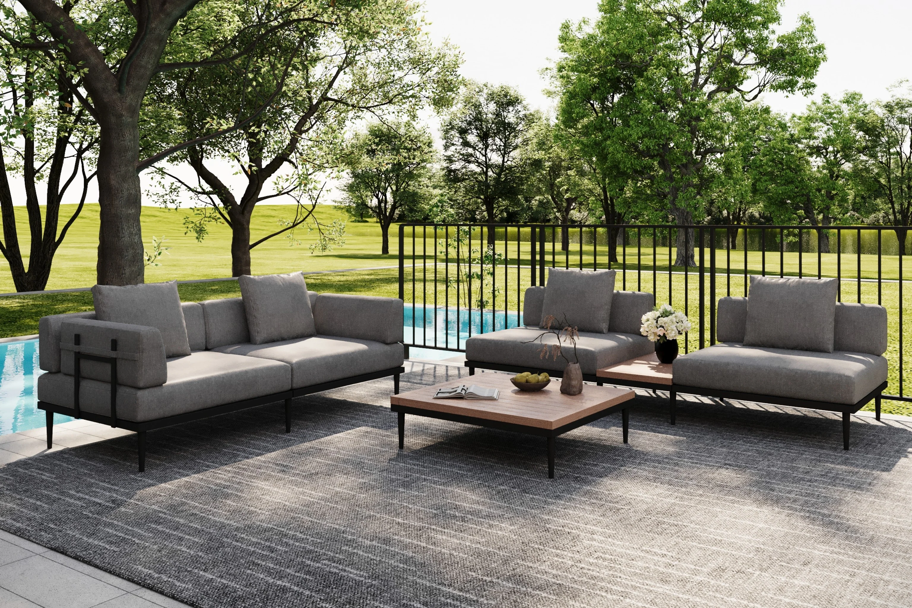 Terra Modular Outdoor Sofa with Tables - Image 34
