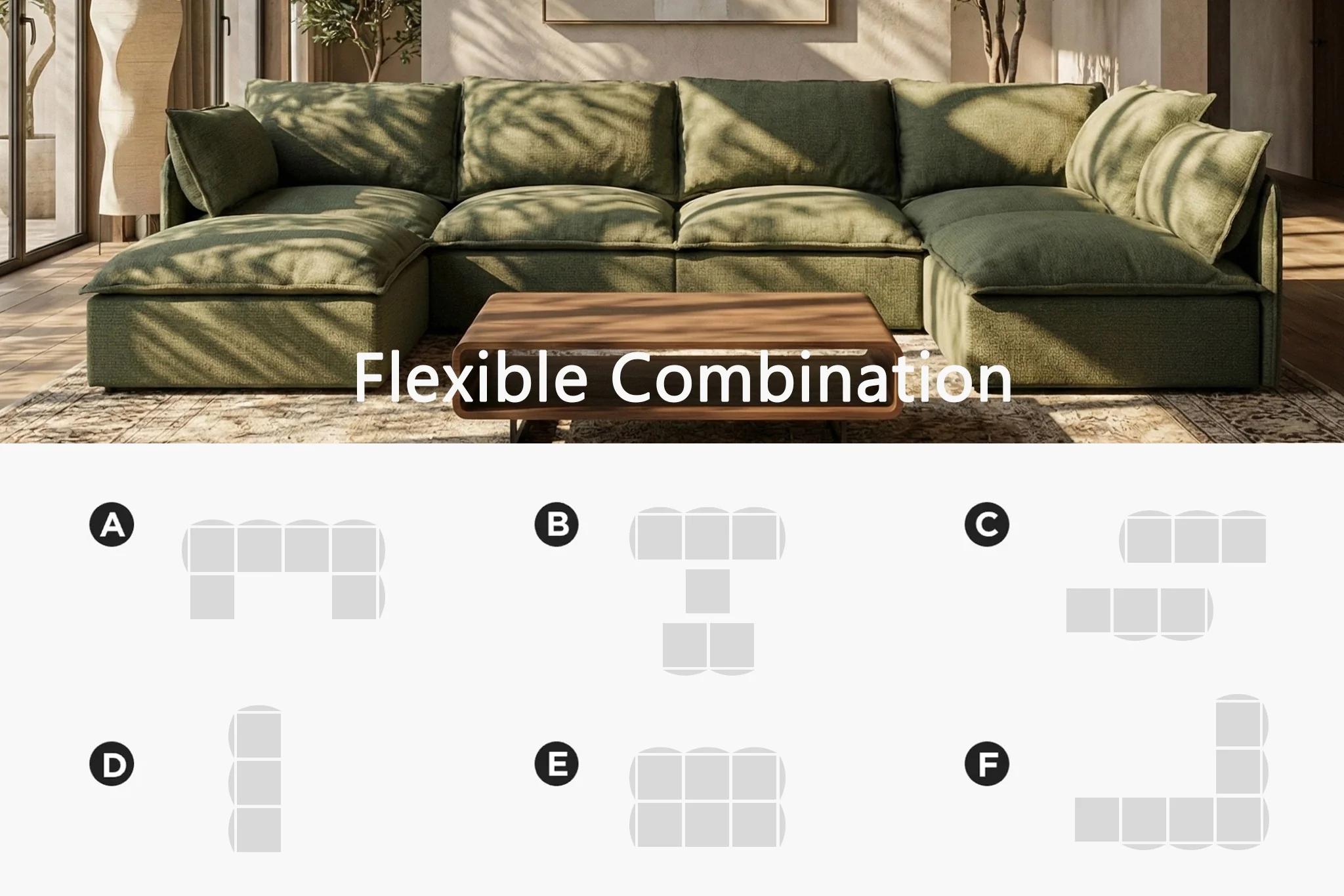 Vensa Modular Reversible Sectional Cloud Couch - Image 65