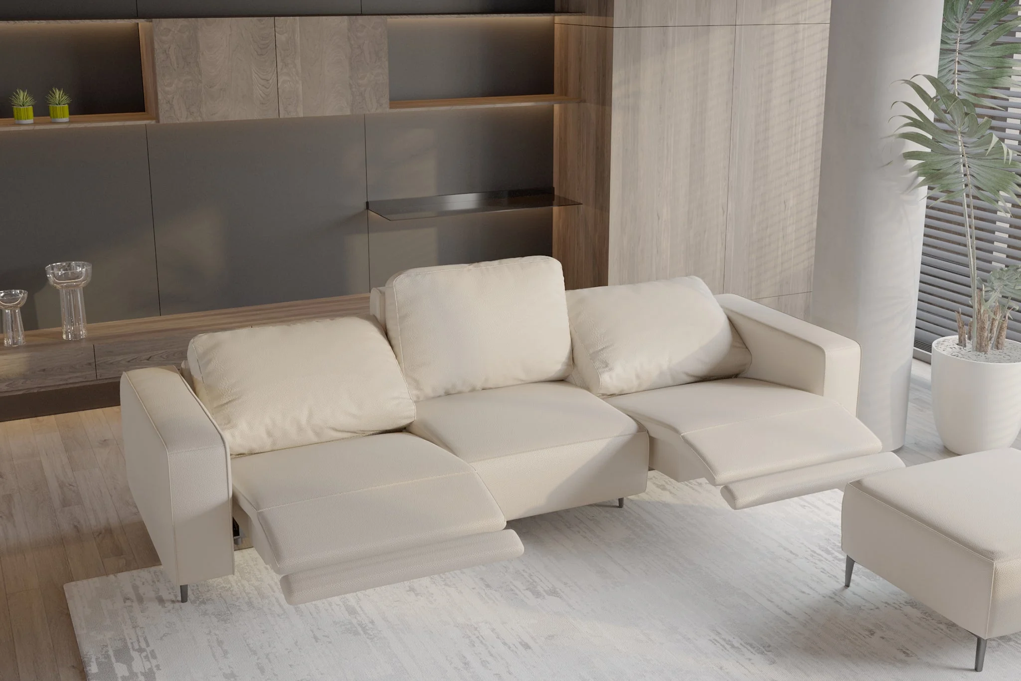 Virelo Dual-Power Reclining Sofa with Ottoman - Image 13